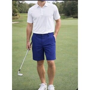 PGA Tour Golf Shorts Size 40 Blue Chinos Stretch Pockets Casual Preppy
